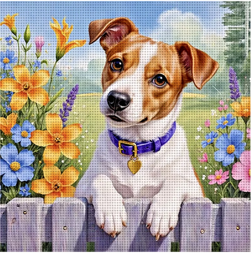 Jack russell the fence - jack,