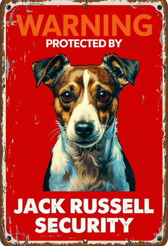 Warning jack russell security - warning,