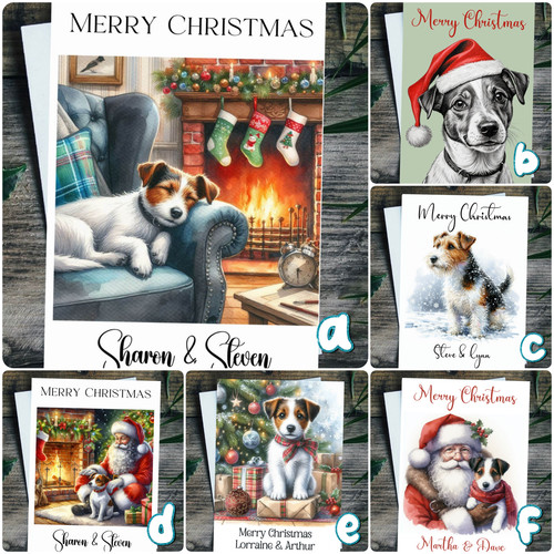 Jack russell christmas card - russell,