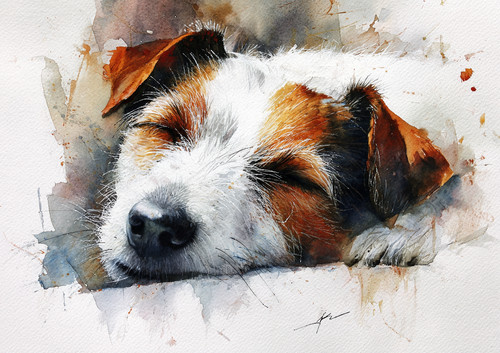 Sleeping jack russell - jack,