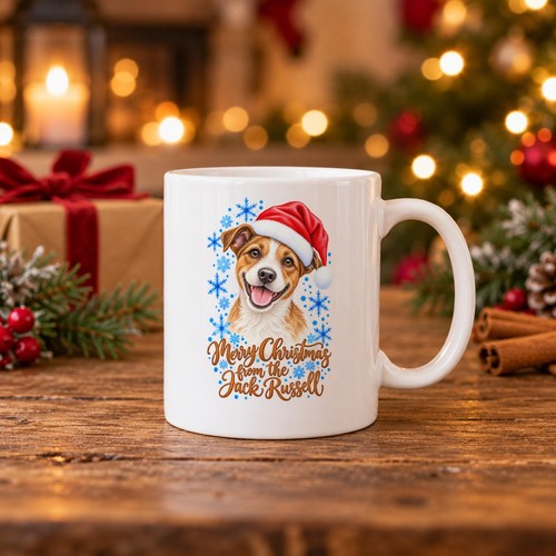 Jack russell christmas mug - christmas,