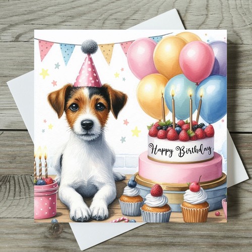 Jack russell birthday card dog - jack,