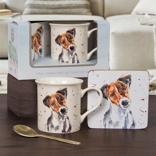 Jack russell mug coaster - russell,