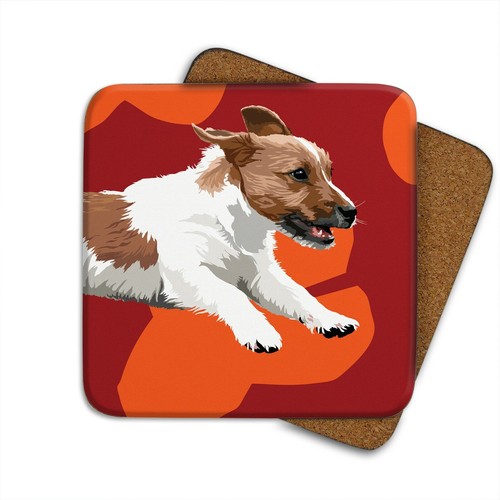 Jack russell coaster leslie - coaster,