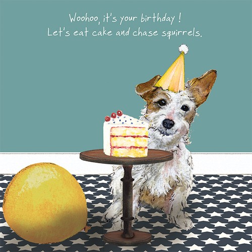 Jack russell birthday card - russell,