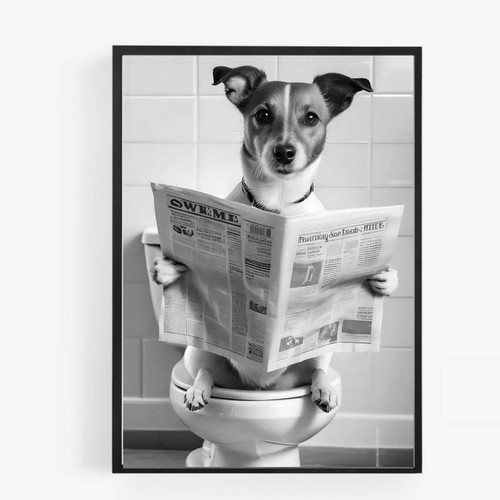 Funny bathroom jack russell