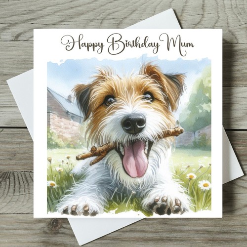Jack russell birthday card - russell,